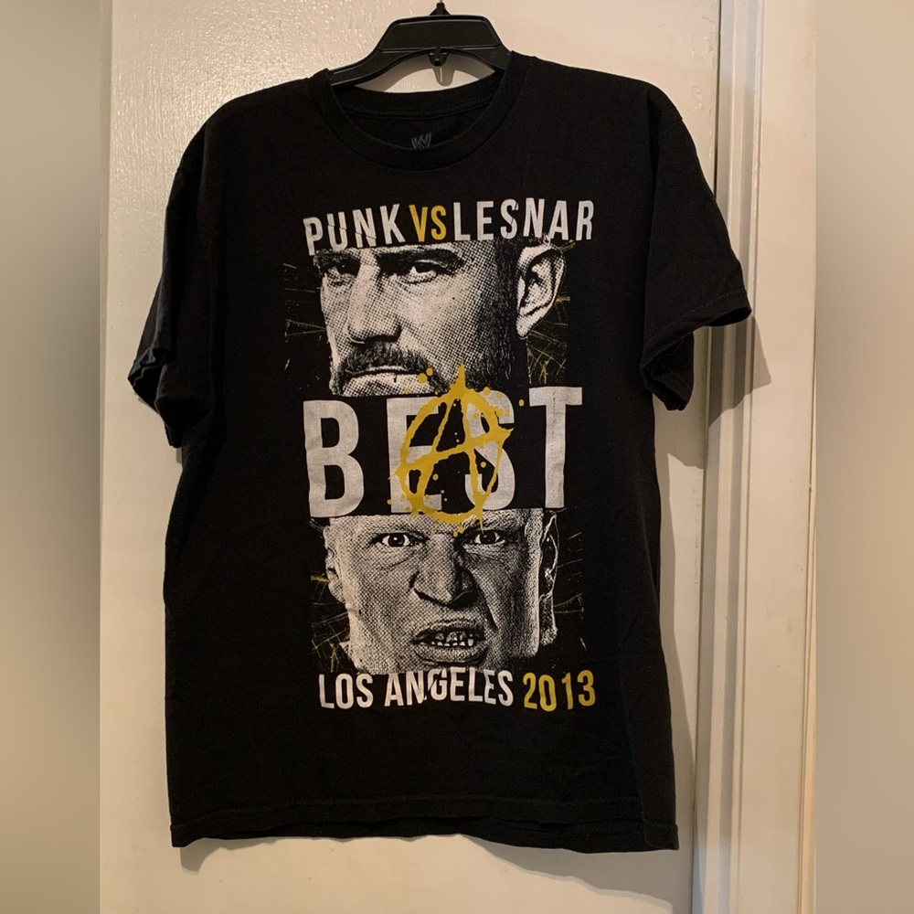 💛 CM PUNK vs BROCK LESNAR WWE official Summerslam black shirt